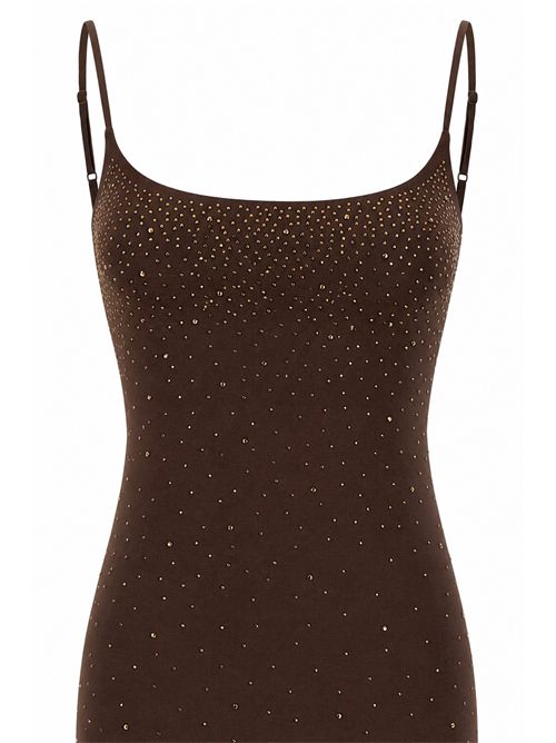 Abito lungo Evy in tessuto stretch con strass Mc2 Saint Barth | EYV000101830L